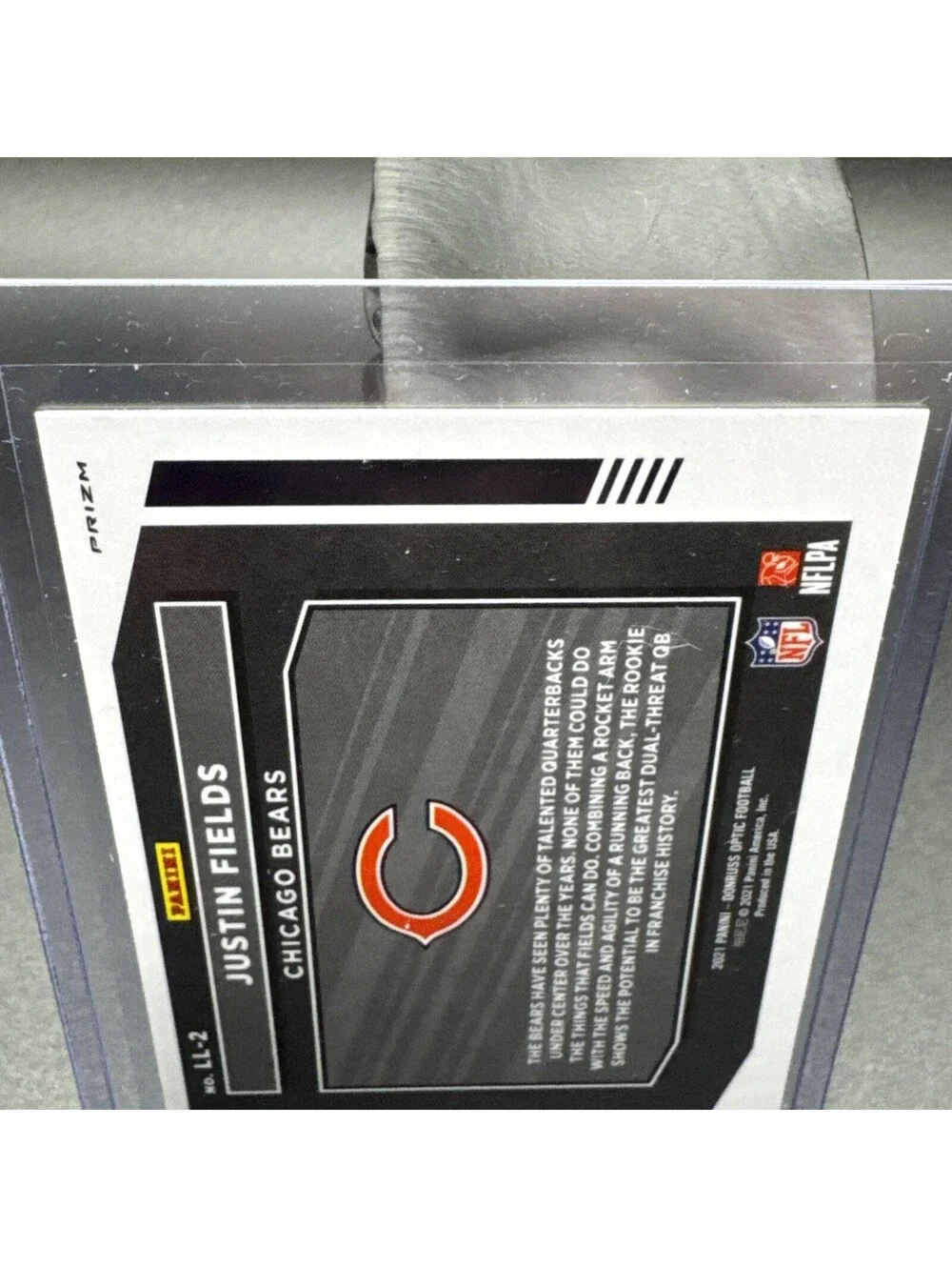 Justin Fields Legendary Logos Optic No. LL-2 Panini 2021 Rookie
